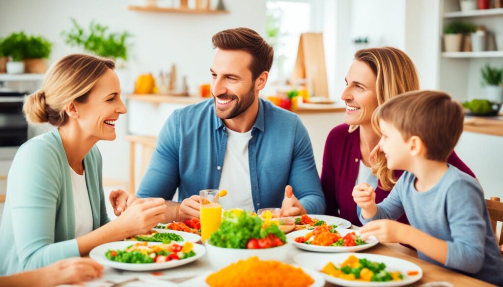 Nurturing emotional ties with children during family mealtime connection